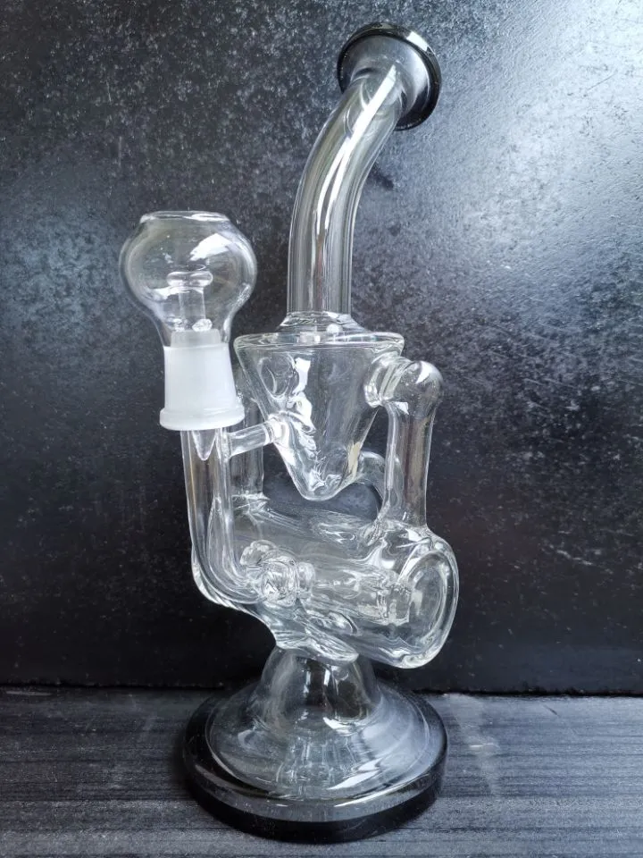 Verre recycleur plate-forme pétrolière bong verre fumer tuyau d'eau brûleur à mazout joint taille 14.4mm zeusart boutique vente