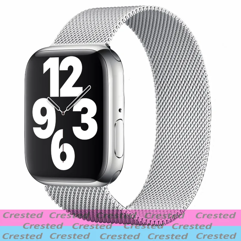 Sangle pour Apple Watch Band 44 mm 40 mm Iwatch 42 mm 38 mm Bracelet en métal en acier inoxydable Loop magnétique Apple Watch 3 4 5 6 SE8689923