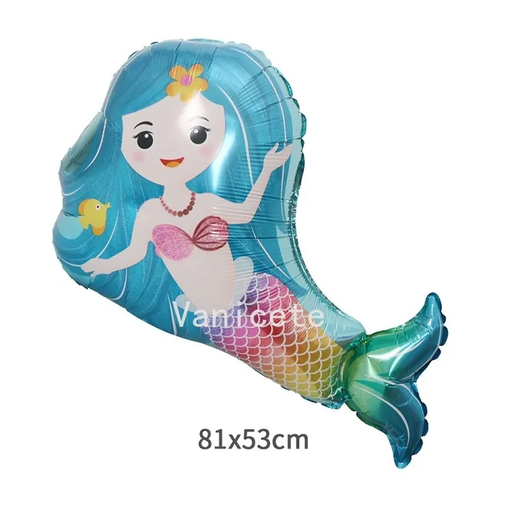 Cartoon Mermaid palloncino coda di pesce Compleanno Balloon Party decorazione del partito palloncini pellicola di alluminio T2I52484