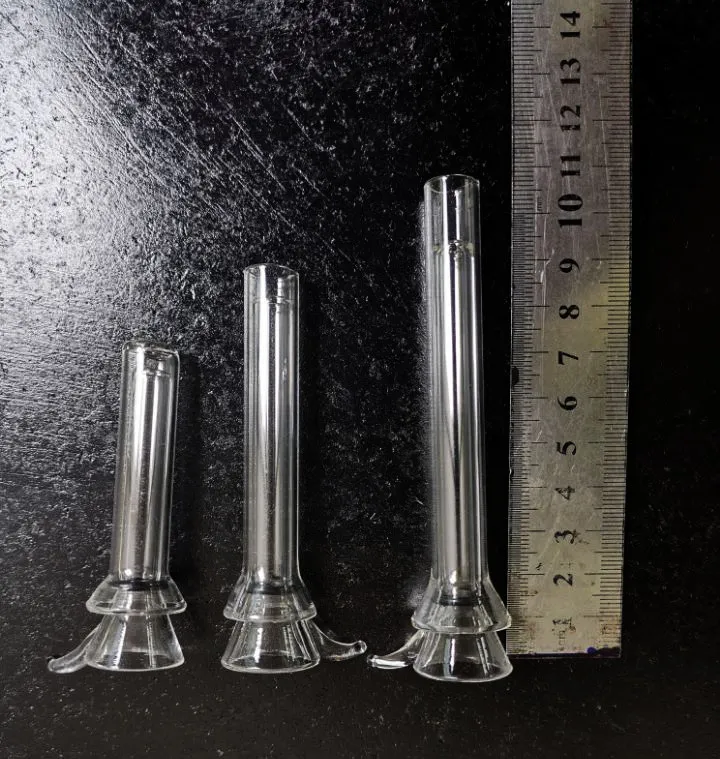 Glazen mannelijke glaasjes en vrouwelijke steel slide trechterstijl met zwart rubber eenvoudige downstem voor glazen bong glazen pijpen rookaccessoires zeusart shop