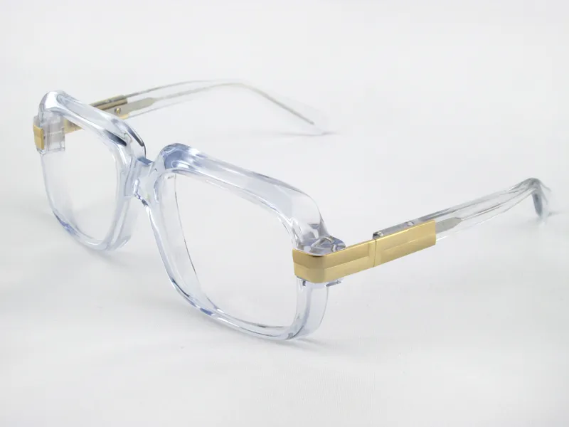 607 Klassiska glasögon Glasögon Black Frame Clear Lens Vintage Solglasögon Frames UV400 Protection Eye Wear Unisex med Box283A