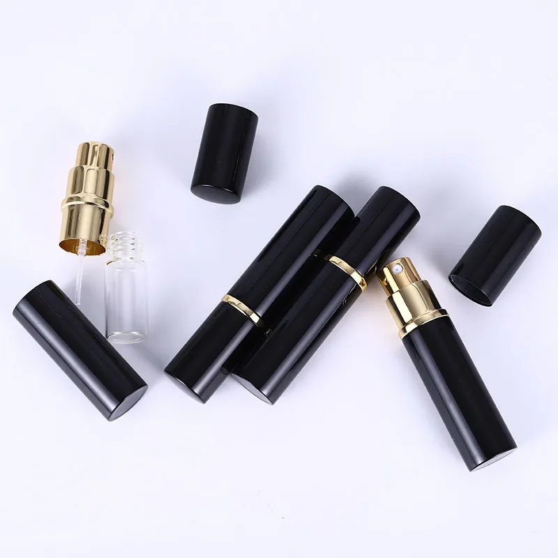 Pocket size portable travel atomizer sprays empty 3ml aluminum perfume bottles with pump sprayer in stocks