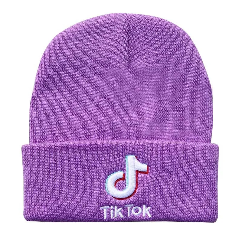 Cappello lavorato a maglia studenti con ricamo tridimensionale TikTok Cappello pullover in lana Freddo caldo in autunno e inverno