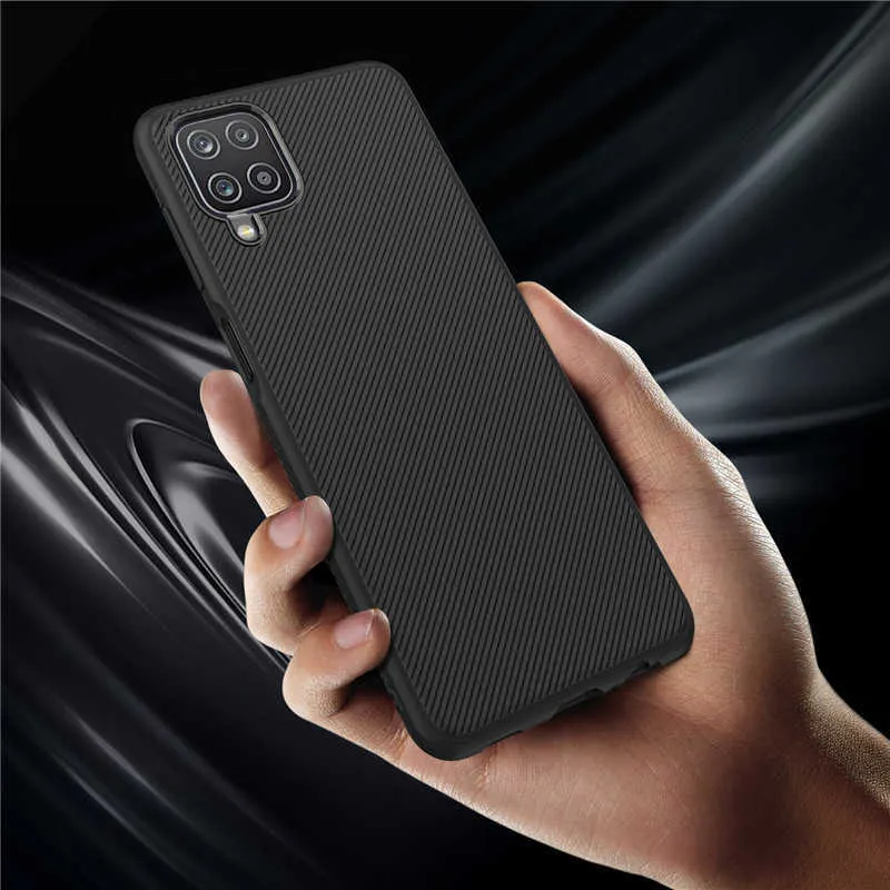 The Mobile Phone Case Suitable For Samsung Galaxy A12 5G Fashion Simple Protective Cover Men Business Back Cover TPU Silicone Soft Shell