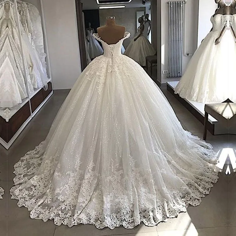 ZJ9159 Vintage 2021 Dresses for Bridal Gowns Ball Gown Lace Applique Wedding Dress Plus Size312a