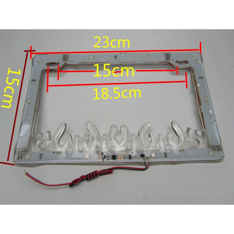 Universale Del Motociclo ABS 12V 3W LED Copertura Della Cornice Della Targa Moto Multicolore Flash Copertura Decorativa Trim Accessori auto