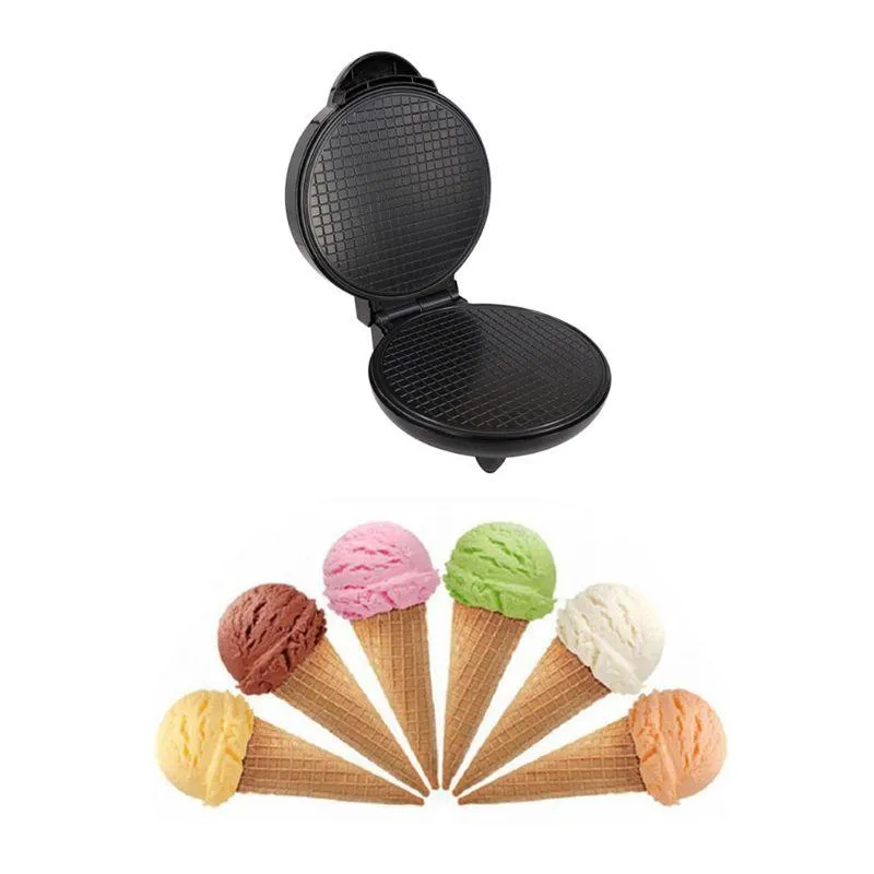 Round Nonstick Electric Stroopwafel Syrup Waffle Maker Baker Machine Stainless Y5JC Baking Moulds242n