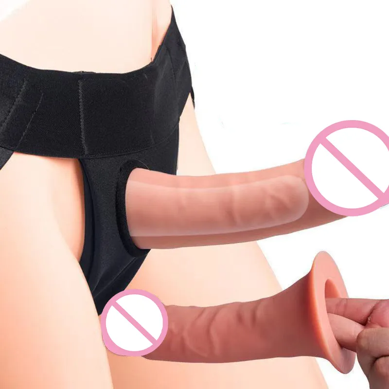 Strap On Realistic Dildo Panties Penis Sleeve Adult Enhancer Enlargement For Women Men Female Lesbian 2107212510575