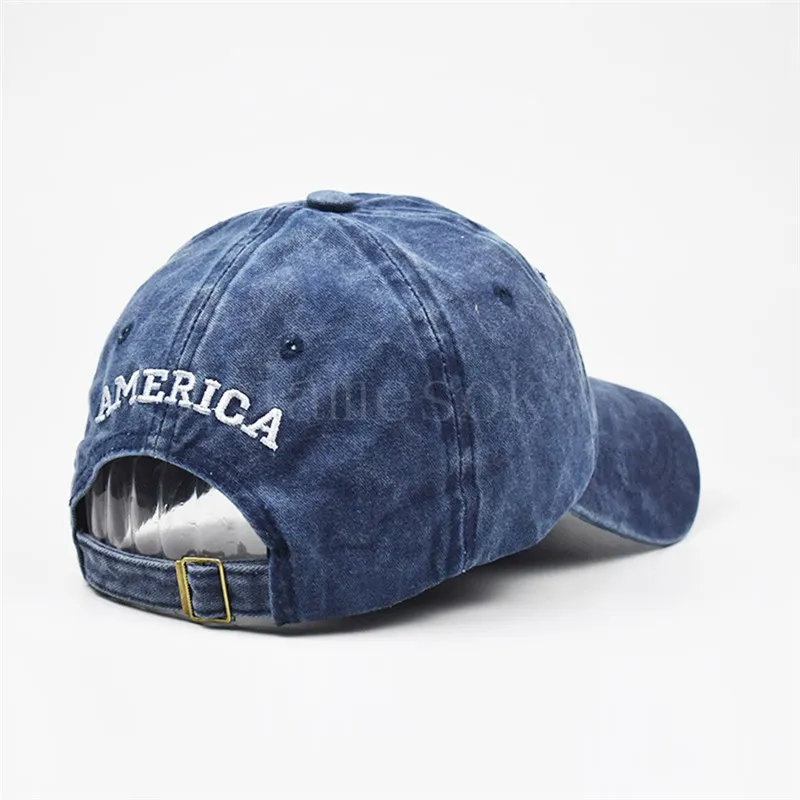 Chapeaux de fête lavage vieille lettre de baseball casquette classique drapeau américain chapeau extérieur sports de soleil brodés USA caps dd304