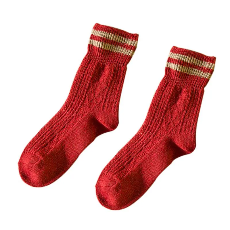 Cinq doigts gants e automne cadeau épaissi mi femmes chaussettes laine douce garder au chaud élastique hiver 2 rayé confortable 303x