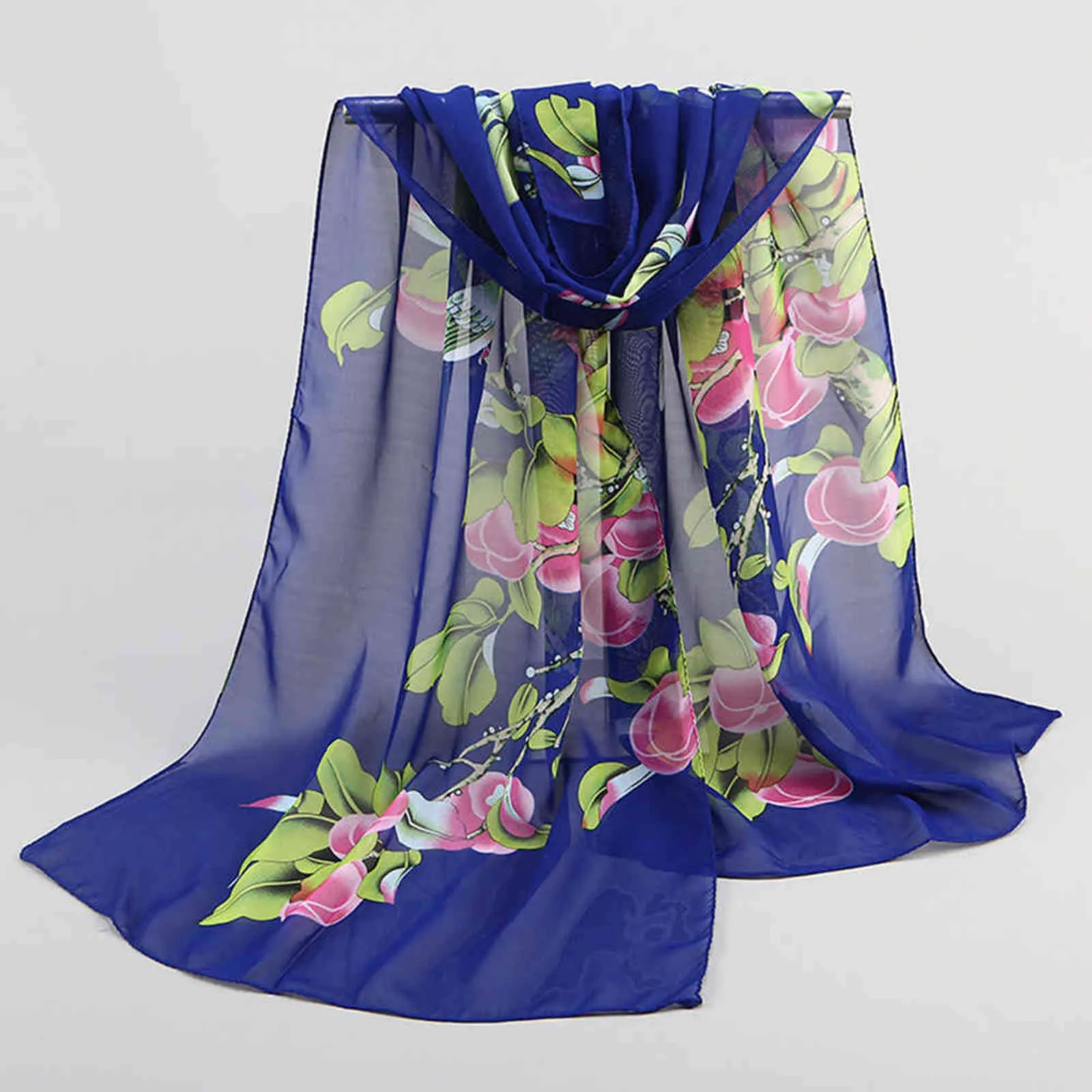 25# Thin Large Shawls Silk Scarf For Ladies Floral Print Women Jacquard Cotton Parisian Stripe Shawl Soft Beach Towel Scarf Y1108