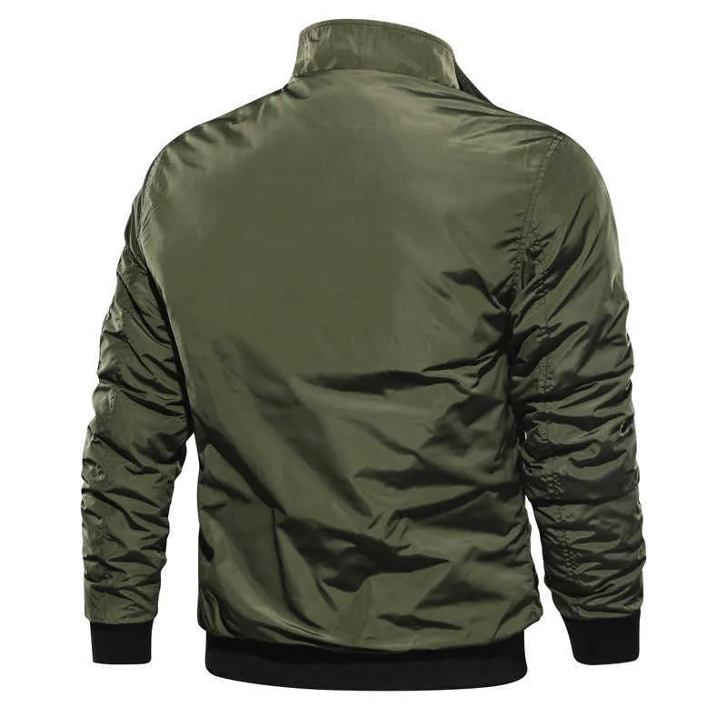 Casaco militar masculino jaqueta magro Bomber Aurumn Inverno Homens Outerwear Casual Manga Longa Jackes e Casacos Mens Roupas Plus Tamanho 210923