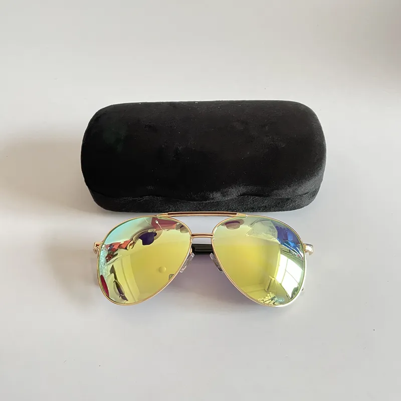 Óculos de sol piloto de marca de filme colorido para homens mulheres moda armação de metal designer óculos de sol ciclismo proteção uv eyewear300e