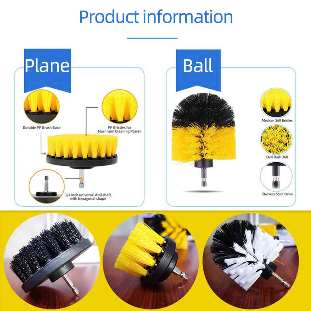 Toilet Cleaning Household Drill es Bathroom Products Detailing For Car Kit Brush Screwdriver Kitchen Wash Tools3123