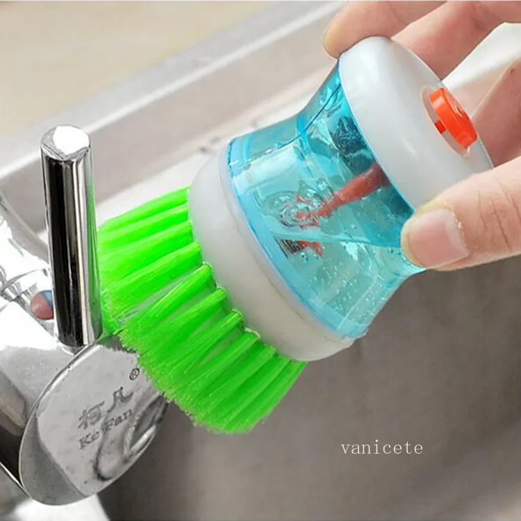 Reinigungsbürsten Kreativer Küchenhelfer Hydraulische Topfbürste Automatische Flüssigkeitsfüllung Topfreinigung Kann Reinigungsmittel hinzufügen Einfache Verwendung T2I53209