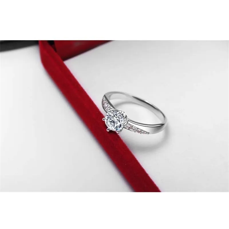 Fidanzamento con diamante di design a rotazione da 0,6 ct gioielli in platino 950 da donna