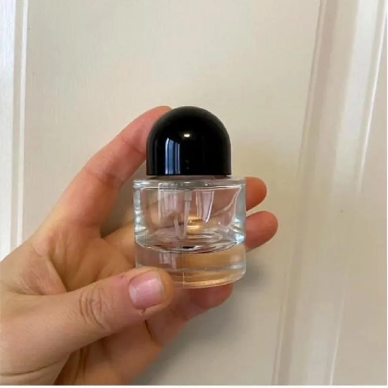 30 ml lege cosmetische verpakking Richtbare flesjes flesjes rond zwart wit deksel transparen glas parfum spray fles 10PieClot5773561