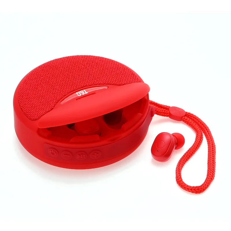 TG808 Sports Haut-parleur sans fil BT avec écouteurs Portable Soundbox Écouteurs Boîte de chargement 2 en 1 Stéréo Son Casque Haut-parleur