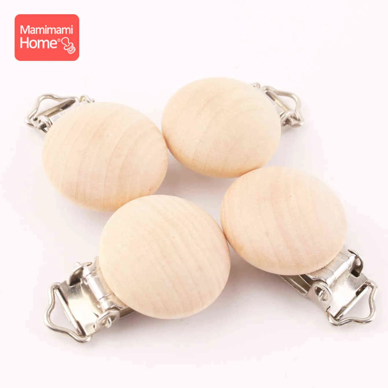 Mamihome Baby Holz Beißring Schnuller Clip DIY Pflege Armbänder Nippel Halter Benutzerdefinierte Name Buche Nagetier Kinder Waren 211106