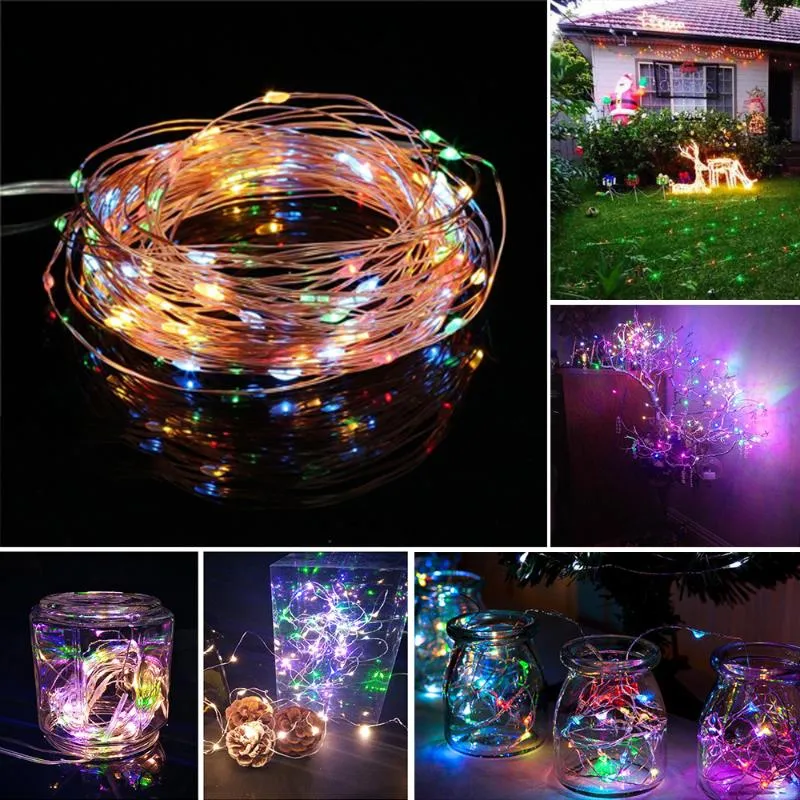 Cordas LED Lâmpada Solar Ao Ar Livre 5m 10m 20m LEDs String Luzes Fada Feriado Casamento Festa de Natal Garland Jardim À Prova D 'Água Light319K