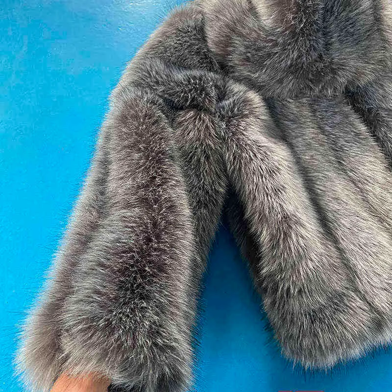 FANPUGUIZHEN Faux Fur Coat Winter Fake Fur Jacket Fashion Mink Outwear Thick Women's Overcoat Women's Jacket 211110