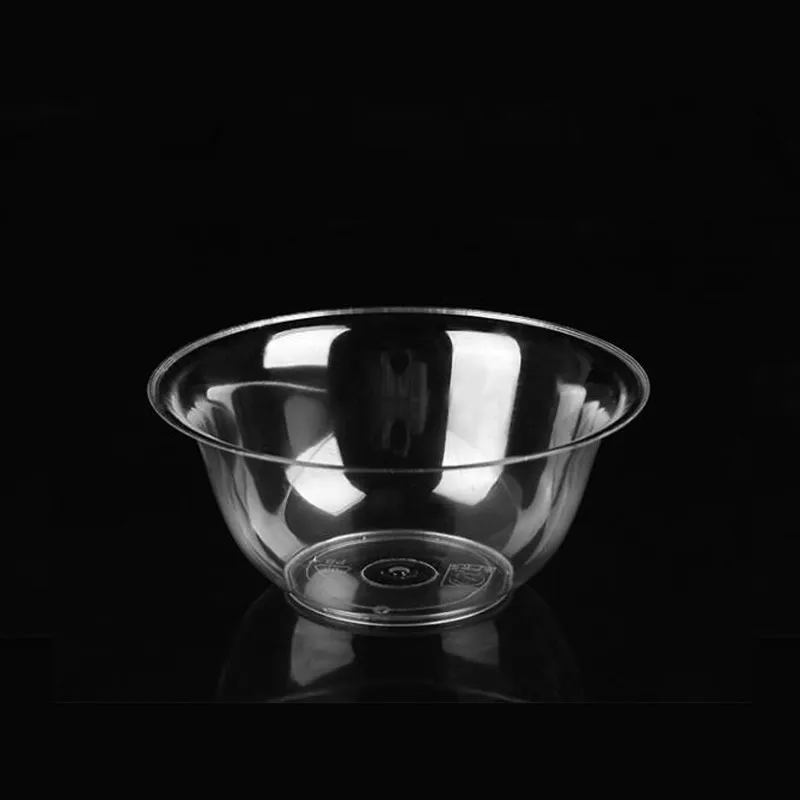 200ml 350ml Disposable Hard Plastic Transparent Crystal Household Rice Dessert Bowl Smoothie Ice Bowl Wholesale