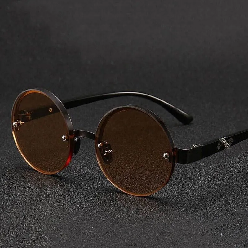 Sonnenbrille Retro Runde Anti-Müdigkeit Lesebrille Frauen Männer Tee Klare Linse Glas Presbyopie Rahmen Dioptrien 1 0-4 02948