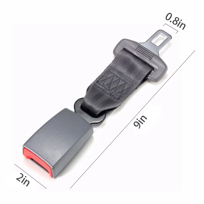 9" Longer 23cm Universal Car Seat Seatbelt Safety Belt Extender Extension Buckle Auto Belts & Padding Extender