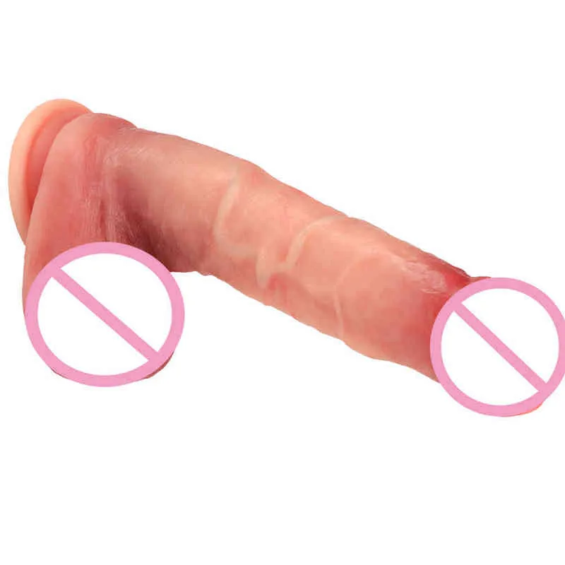 NXY Dildos Anal Toys Zhenyanggen No 7 Liquid Silica Gel Make up Penis Super Simulation Large Thick False Sex Products Female 0225