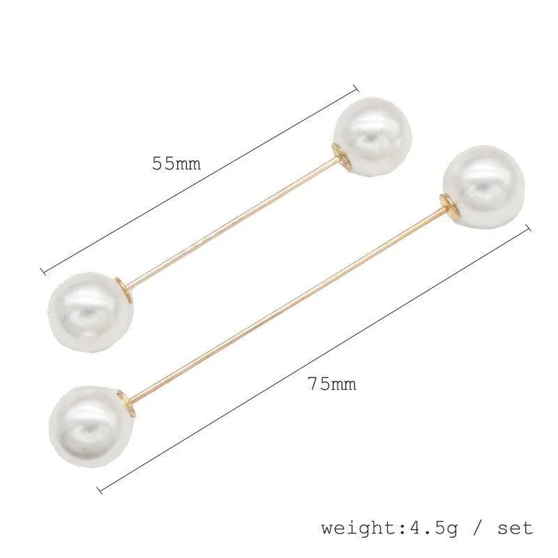 Pins, Brooches Safety Beads Pins Vintage Fashion Simulated Pearl Brooch Pin Jewelry Ornaments For Scarf Coat Garment Bag Decoration