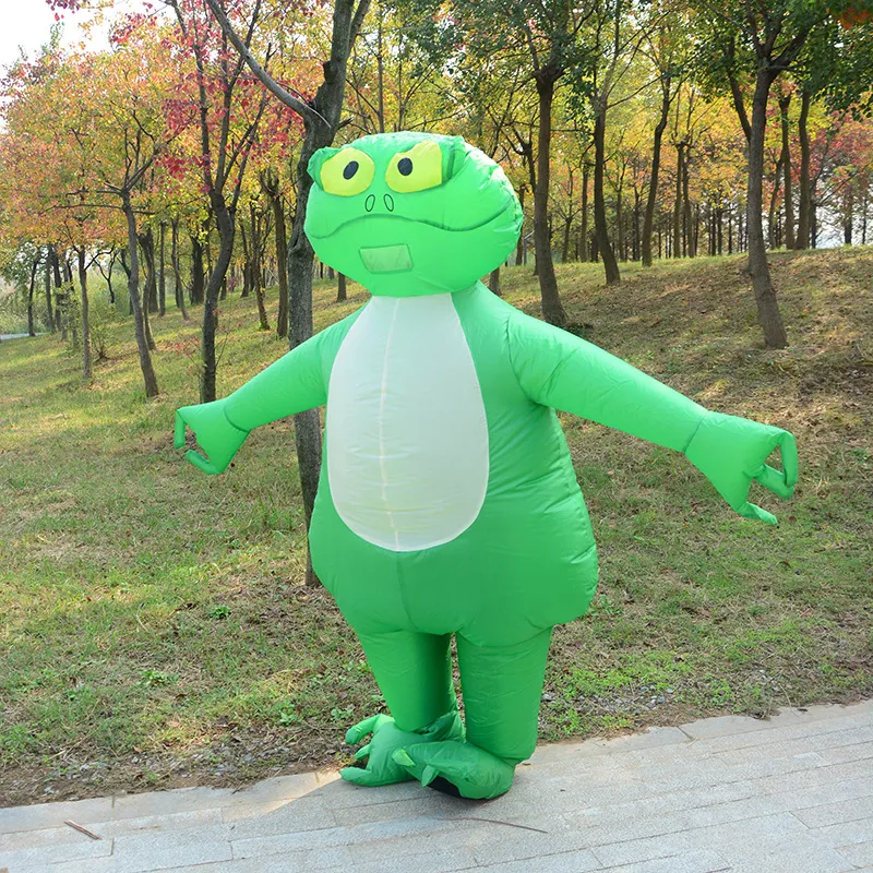 Costume de poupée mascotte animaux adultes grenouille Costumes gonflables femme hommes Halloween dessin animé mascotte poupée combinaison fête jeu de rôle habiller tenue