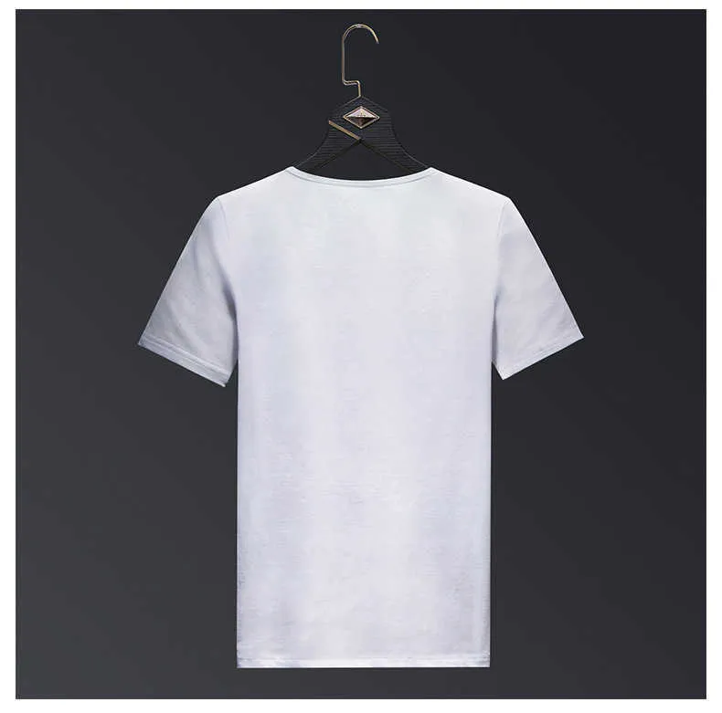 Taç S T Shirt Erkekler Marka Kısa Kollu Moda Adam Streetwear O Boyun Ince Modal Pamuk Tişörtleri Artı Boyutu 6XL 210629