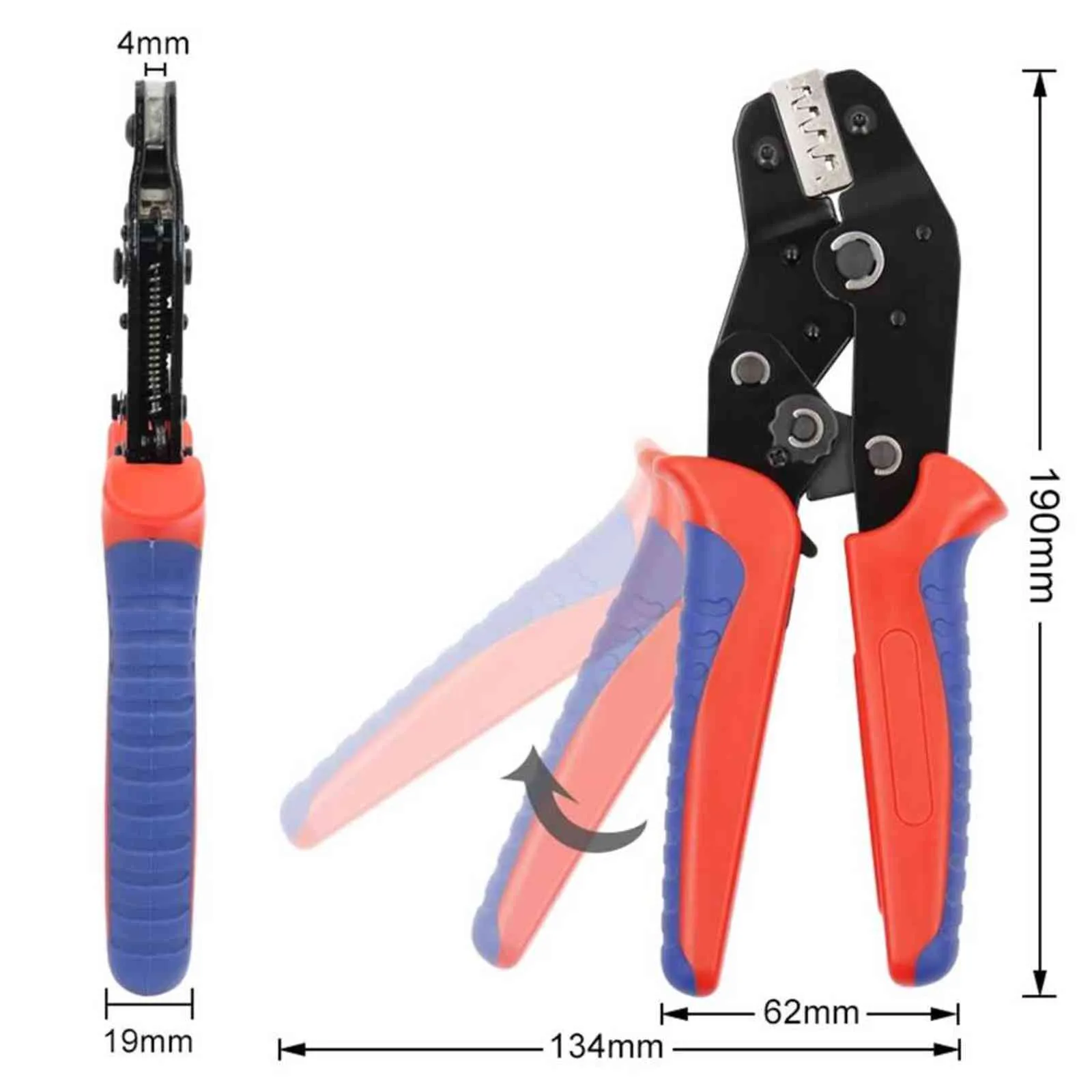 SN-48BS Crimping Pliers 0.25-1.5mm2 23-16AWG With Tab 2.8 4.8 6.3mm Terminal Box Car Connector Wire Electrician Tools 211110