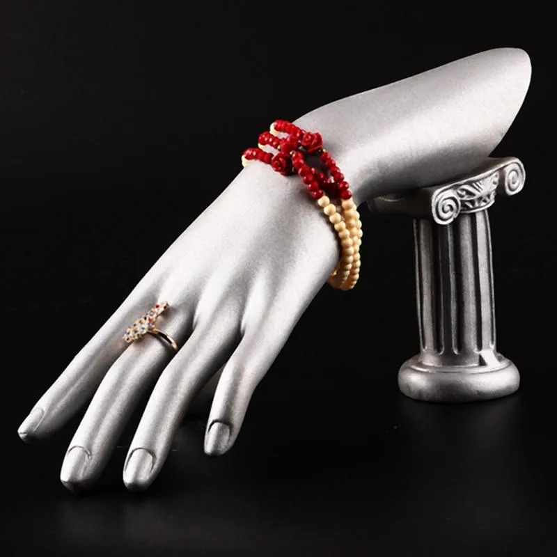 Smycken påsar väskor mannequin hand finger handske ring armband klocka display förvaring box231n