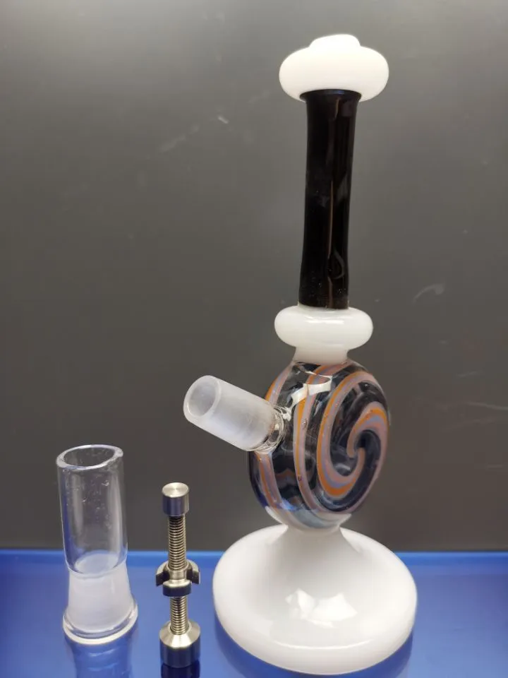Glasbong Pfeife Bongs Wasserpfeifen farbige Wasserpfeife mit Titannagel und Glaskuppel 14,4 mm Gelenk Sestshop