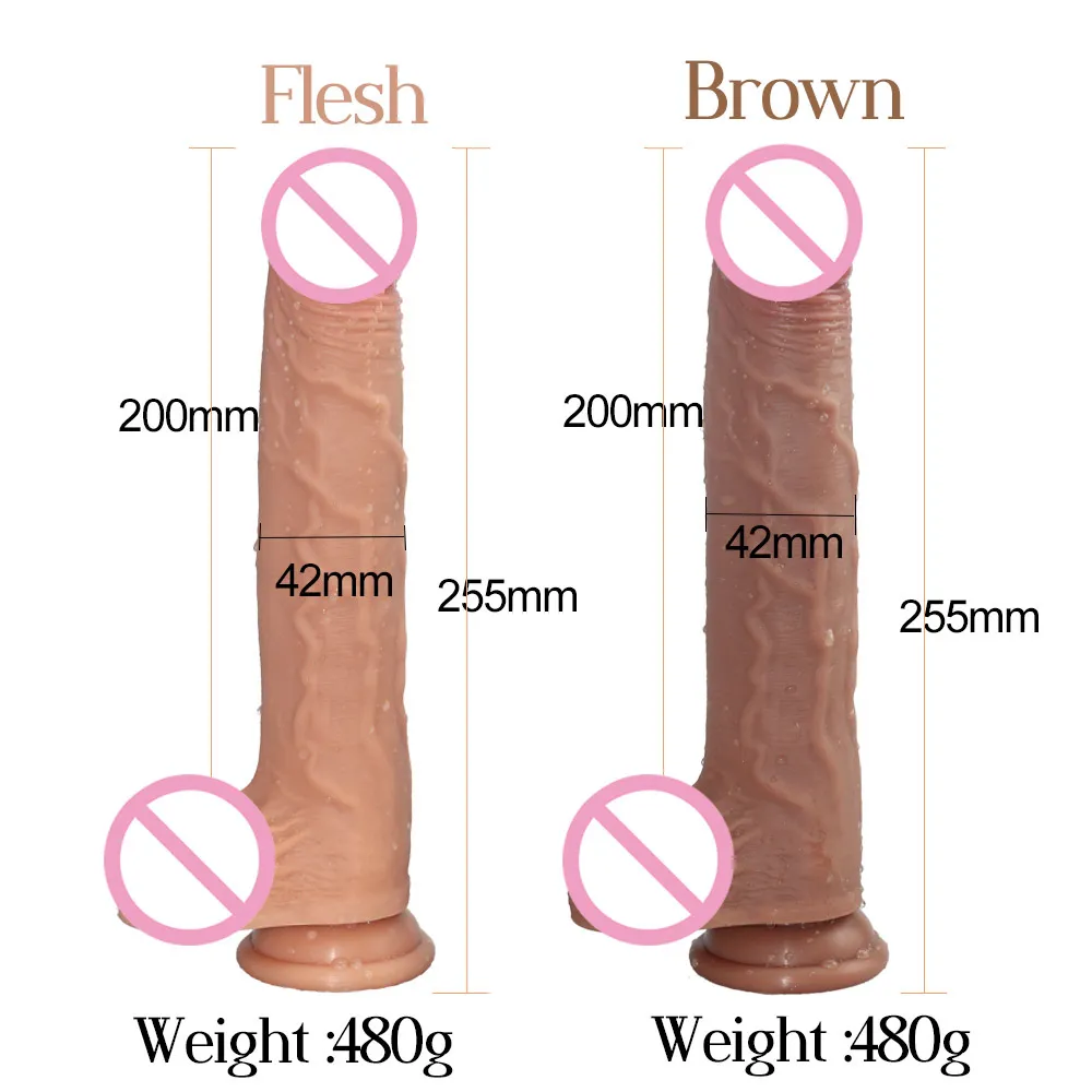 Silicone peau sentiment long gode anal pénis phallus réaliste grand masturbateur féminin ventouse bite adulte pour femme Q05089860981