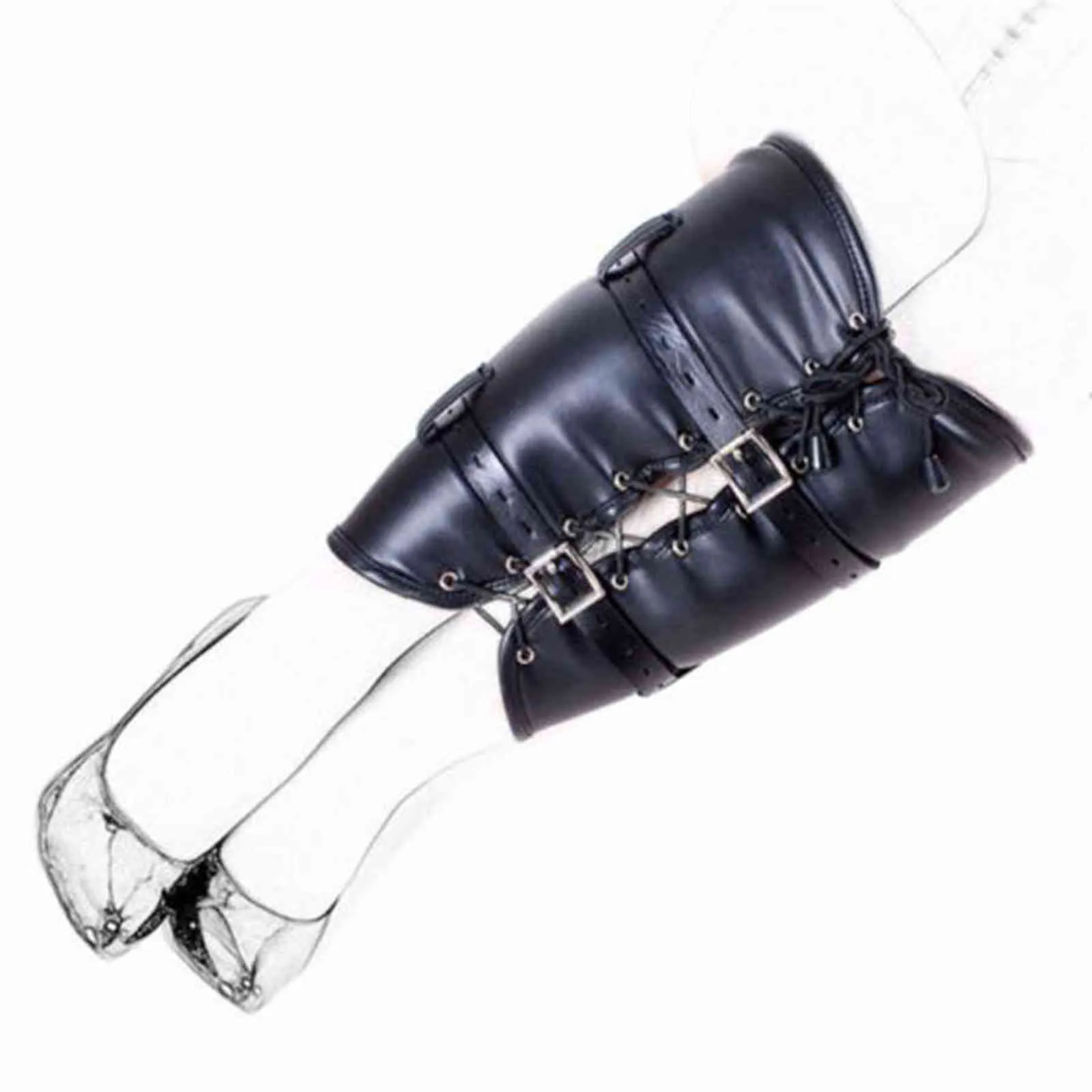 Nxysm Bondage Bondage BDSM Restrições Role Play Hands Pulseira PLUS Máscara Máscara Máscara PU Couro Apertado Luva Adulto Trajes Brinquedos Sexuais 1126