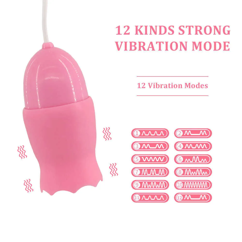 EXVOID 12 Snelheden USB Power Clitoris Stimulator Tong Orale Likken Vibrators Ei Vibrator Speeltjes voor Vrouwen P08181236321