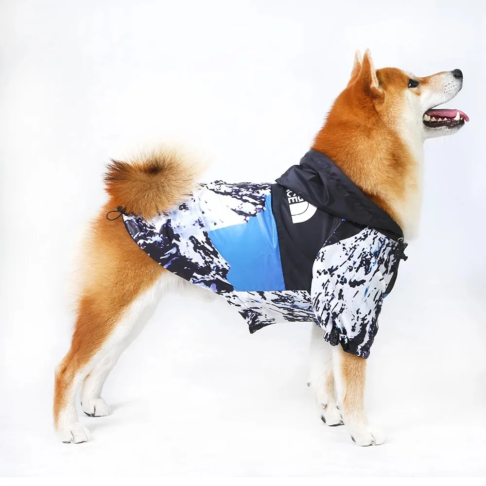 Hundkläder regnrock för små stora hundar vindrock windbreaker franska hoodie för hundar kläder jacka chihuahua hund ansikte