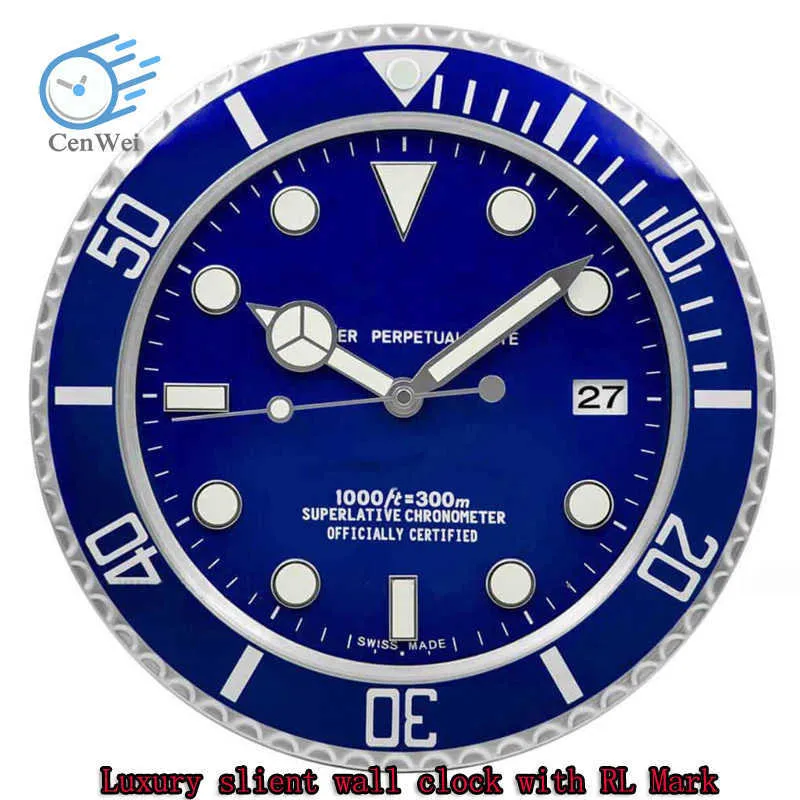 Super cichy zegar ścienny Nowoczesny design duży tani zegar zegarowy na ścianie stal nierdzewna kalendarz Luminous Clock Prezent x4929177