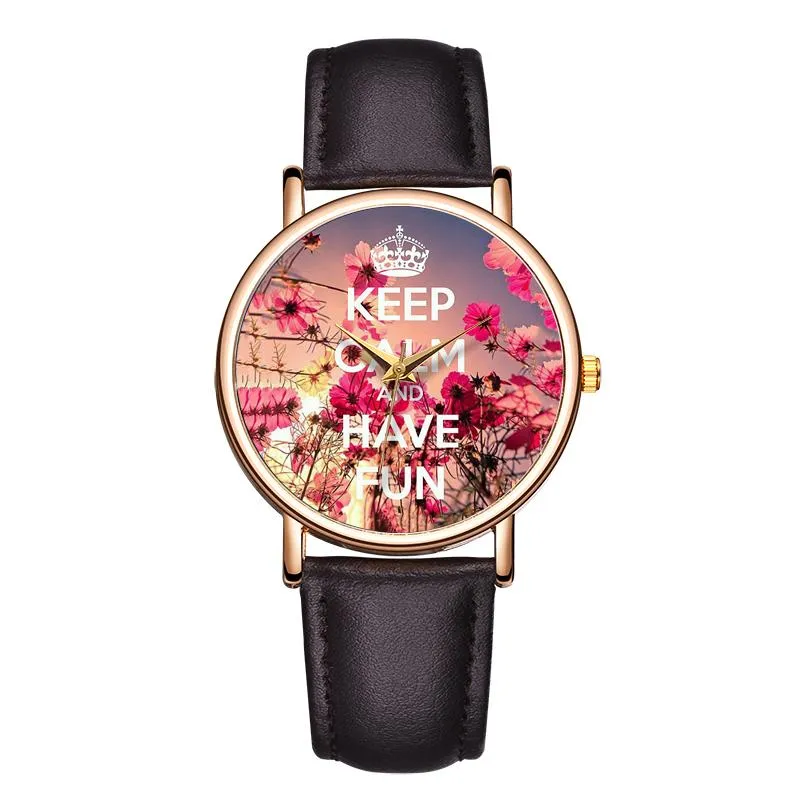 Armbandsur Fancy Flower Watch Women Watches Ladies 2021 Famous Female Clock Quartz Wrist Relogio Feminino Montre Femme213V