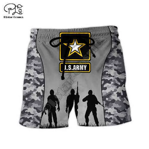 Plstar Cosmos Yeni ABD Askeri Deniz Ordusu Takım Asker Camo 3Dprint Streetwear Yaz Rahat Plaj Şort Kısa Pantolon A-2 H1210