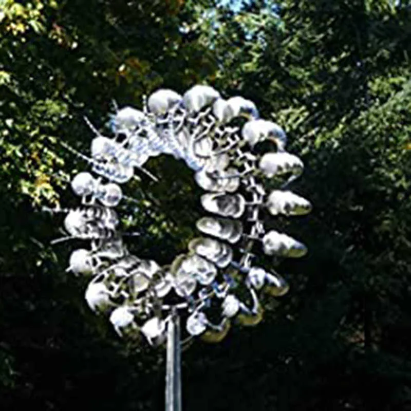 ユニークで魔法の金属風車屋外ダイナミック風スピナー風キャッチャーエキゾチックな庭パティオ芝生庭の装飾 Y0914