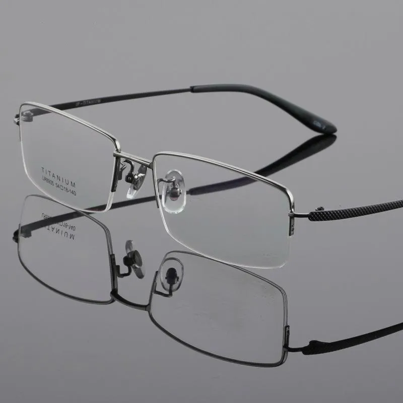 Рецепт рецепта Viodream Glass Pure Titanium Material Business Eyeglases рамки Oculos de Grau очки мужчина Читает мода Sungl284k