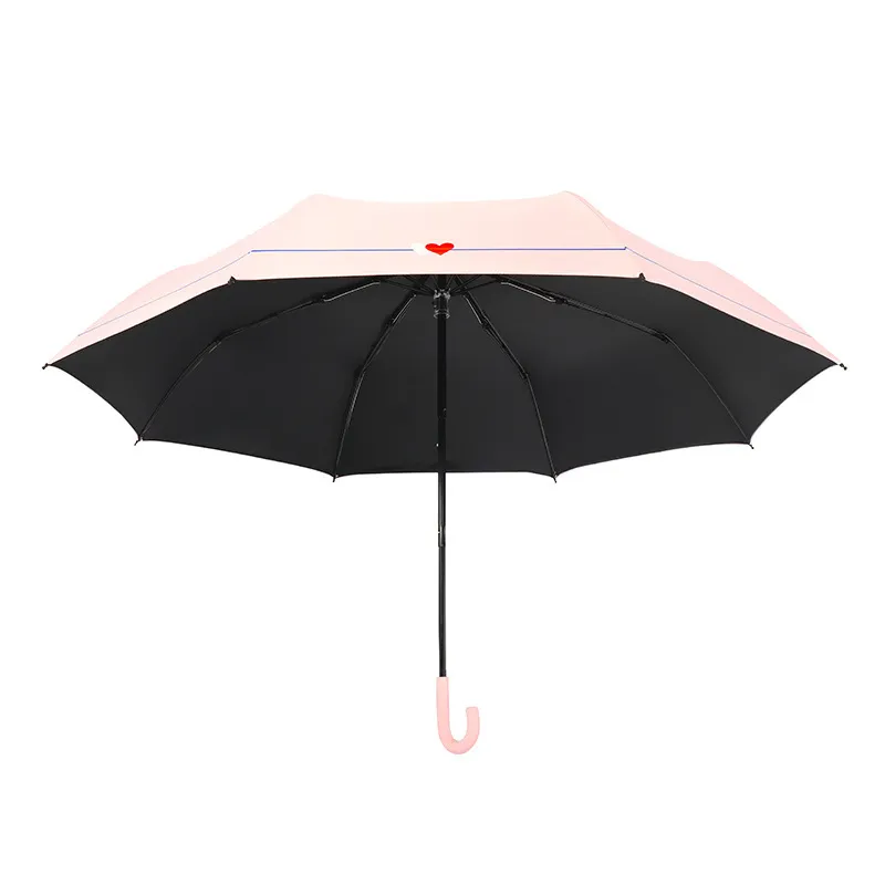 مصغرة أندبروف مظلات غير التلقائي الظل مظلة uv هوك U- شكل منحني مقبض مظلة للنساء صغير البارسول 210320