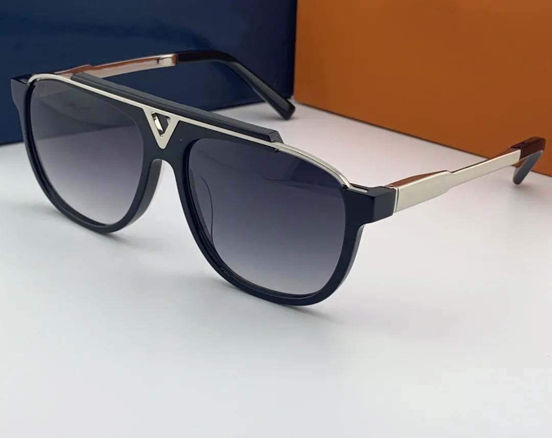 Zwart Goud Vierkante Zonnebril Grijs Gradiënt Vintage Bril 0936 Sonnenbrille Herenmode Zonnebril 0937 UV400 Brillen met Box263f