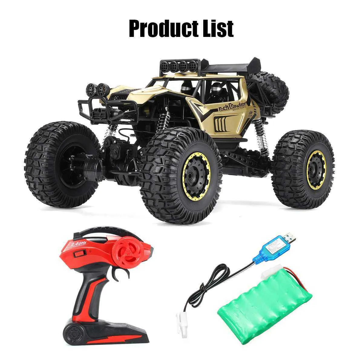 1:8 50cm RC Car 2.4G Radio Control 4WD Off-road Electric Vehicle Monster Buggy Remote Control Car Gift Toys For Children Boys 210915