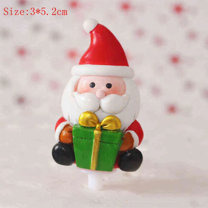 julkaka topper Santa Claus snögubbe tårta dekoration Juldekorationer för hem Xmas prydnad år 2022 Navidad 211104