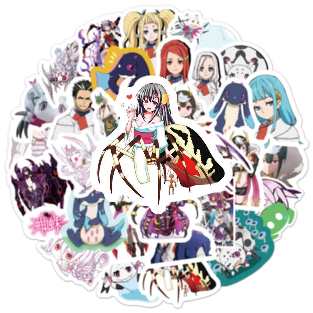 10/New Anime What about Reincarnation Into Spider Graffiti Stickers Decorate Suitcase Notebook Skateboard PVC Sticker Car