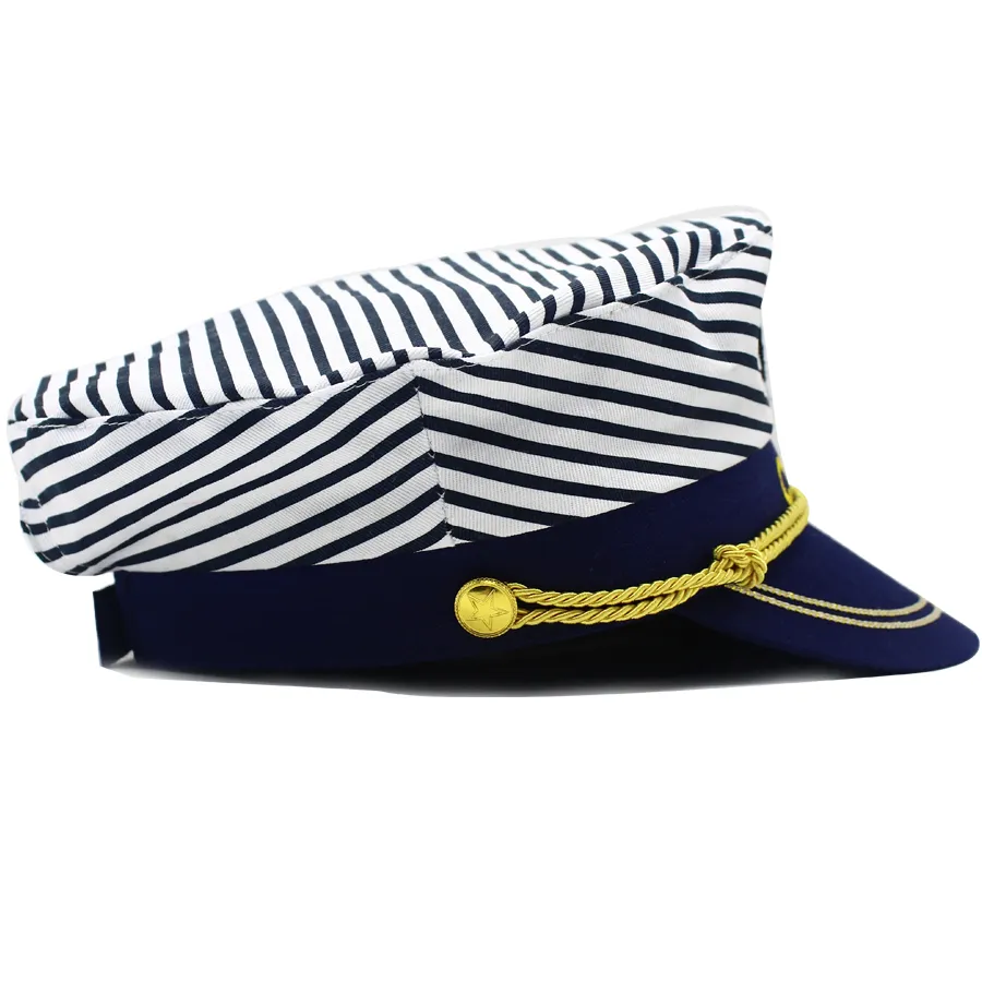 Captain Hat Costume Navy Marine Admiral Venezia Yacht Baseball Cap pour la fête Sailor Boating Snapback Hat Réglable3959959